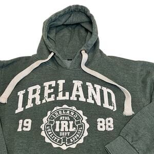 Ireland Collegiate Hoodie Women’s M Green Long Sleeve Fleece Sweatshirt Pullover